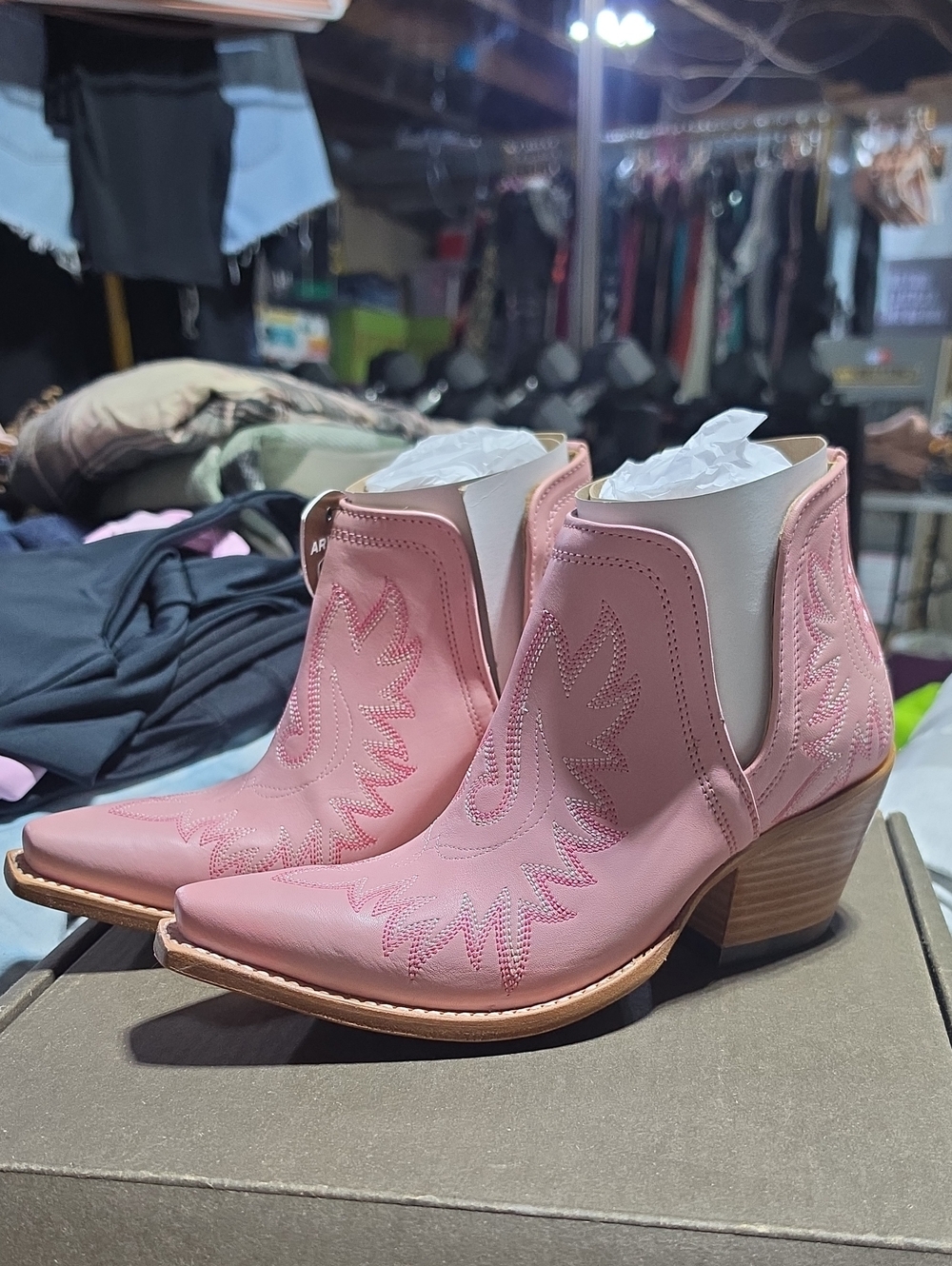 Ariat Pink Western Ankle Booties